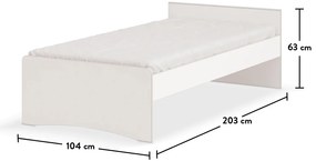 Posteľ III 100x200 Pure Modular - biela