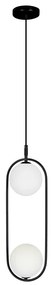 Candellux Čierny závesný luster Cordel pre žiarovku 2x G9 32-10155