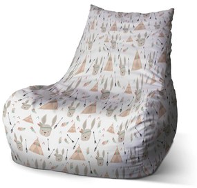 Sablio Sedací vak Bean Zajace pri stane - 100 x 90 x 45 cm
