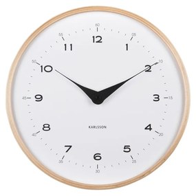 Dizajnové nástenné hodiny Karlsson 5995WH biele,priemer 30 cm