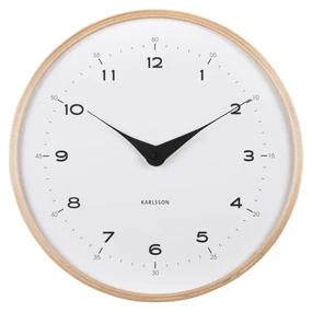Dizajnové nástenné hodiny Karlsson 5995WH biele,priemer 30 cm
