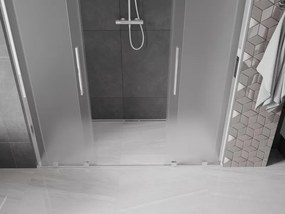 Mexen Velar L Duo, posuvné sprchové dvere do otvoru 200 cm, 8mm sklo námraza, chrómová, 871-200-003-32-01