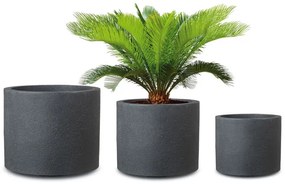 Scheurich Kvetináč Riva (žula/čierna, Ø 40 cm)  (100349892)