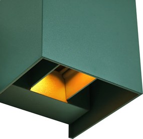 Vonkajšie nástenné svietidlo tmavozelené vrátane LED IP54 - Edwin