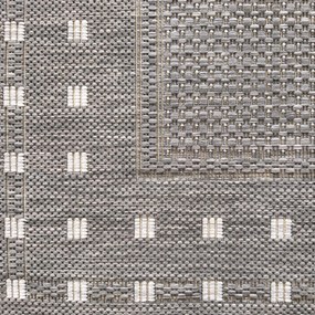 DY ZARA 11 obojstranný koberček s výšivkou, sivý Rozmer: 80x150 cm