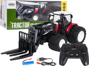 Ramiz Červený RC traktor s prívesom na prepravu zvierat na diaľkové ovládanie