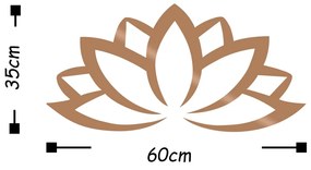 Nástěnná kovová dekorace LOTUS FLOWER II zlatá