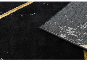 Koberec EMERALD exkluzívne 2000 glamour, štýlový geometrický, mramor čierna / zlato Veľkosť: 140x190 cm