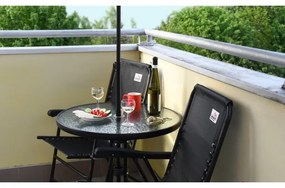 Záhradný stôl pr. 70 cm čierna