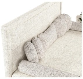 Krémovobiela čalúnená jednolôžková posteľ 100x200 cm Scala – Maison de Rêve