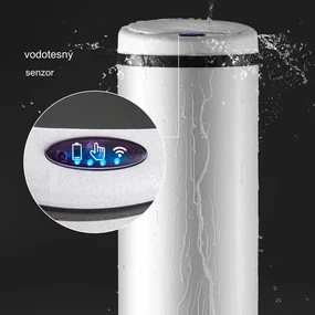 InternetovaZahrada Bezdotykový odpadkový kôš s USB 40 L - biely