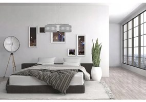 Závesné svietidlo Elegance, 2x textilné tienidlo (mix 4 farieb)