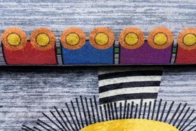 Detský koberec s motívom cesty, áut a zvieratiek Šírka: 80 cm | Dĺžka: 150 cm