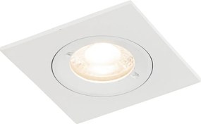 Moderné zapustené bodové svetlo biele štvorcové IP44 - Xena