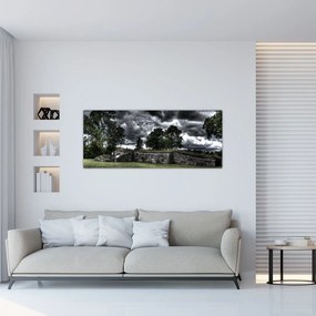 Obraz zatiahnutej oblohy (120x50 cm)