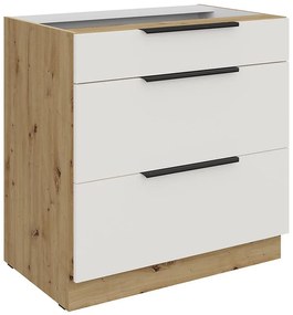 Kuchynská skrinka Aria-Wh/Ar Anti Fingerprint 80d 3s Bb