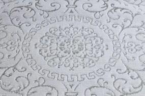 Moderný MEFE koberec 8373 Ornament, rám - Štrukturálny, dve vrstvy rúna sivá Veľkosť: 140x190 cm