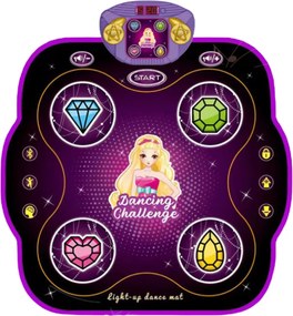 LEAN Toys Interaktívna hudobná tanečná podložka pre deti s Bluetooth, 9 úrovní hry