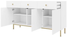 Komoda Probazzo 3D3SZ (čierna + zlatá) . Vlastná spoľahlivá doprava až k Vám domov. 1103670