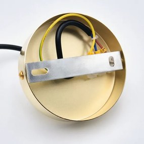 Luster na lanku HARMA 1xE27/15W/230V pr. 20 cm biela/zlatá