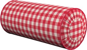 Valcový vankúš so záhybmi farba produktu červená látka vzorované