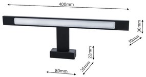 Nástenné LED svietidlo Shine, 1x LED 7w, 4000k, (40 cm), b