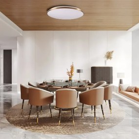 LED stmievateľné stropné svietidlo KERN LED/80W/230V, priemer 80 cm, zlaté + diaľkové ovládanie