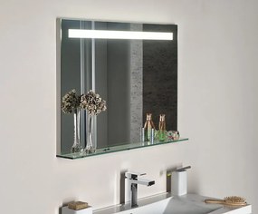 Sapho Sapho, BRETO LED podsvietené zrkadlo, sklenená polica, 1200x608mm, BT120