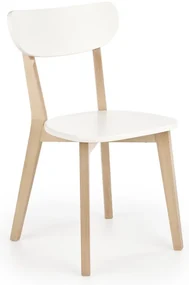 Jedálenská stolička Buggi, biela / buk