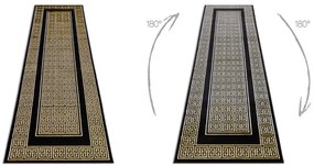 Koberec / Behúň GLOSS 6776 86 ramka, grécky čierny / zlatý