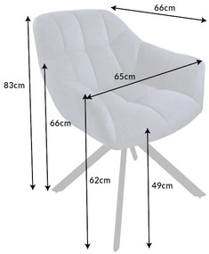 Dizajnová otočná stolička Vallerina tmavomodrá