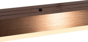 Nastaviteľná závesná lampa tmavá bronz vrátane stmievateľného LED - Lamba