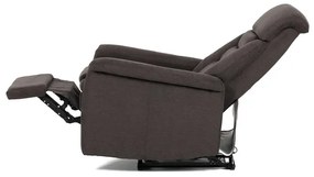 Autronic BONTEC Polohovacie kreslo, elektrické zabudované ovládanie, hnedá, látka, TV-925 BR2 Farba: Hnedá