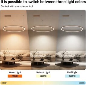 Brilagi - LED stmievateľný luster na lanku PORTOFINO LED/60W/230V priemer 80 cm béžový + diaľkové ovládanie