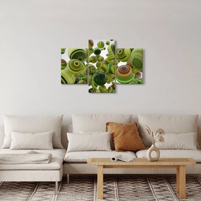 Obraz pruhovaných gúľ (90x60 cm)