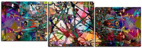 Obraz na plátne - Kvetinové grunge pozadia - panoráma 5108E (150x50 cm)