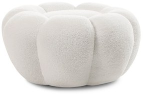 Čalouněný taburet Perugia bouclé bílý