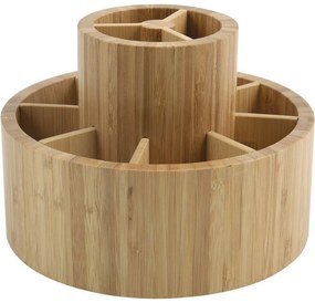 MSV Bambusový otočný organizér na kozmetiku Isalys 20 x 15,3 cm