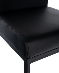 Barová stolička Hopewell B - koženka, čierny rám - čierna