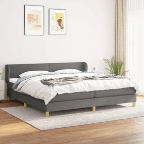 Boxspring posteľ s matracom tmavosivá 200x200 cm látka 3126750