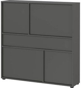 Antracitová skrinka 105x108x25 cm Ameca 2.0 – Germania