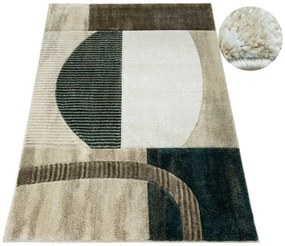 Koberec Kandy N372A béžový / fľaškovo zelený
