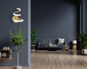 Toolight Toolight, LED nástenné svietidlo s neutrálnym svetlom 4000K 14W APP1053-W, zlatá, OSW-01070