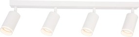 Bodové svietidlo Pipe Ring, 4x biele kovové tienidlo, w