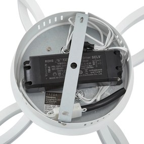 Stropné svietidlo biele vrátane LED 3-krokové stmievateľné 4-svetelné - Navara