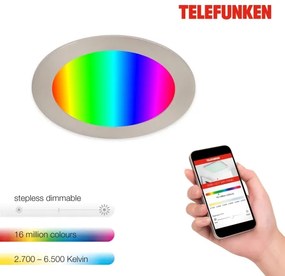 Telefunken 309402TF - LED RGBW Stmievateľné svietidlo LED/12W/230V IP23 Wi-Fi Tuya