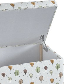 Truhlica čalúnená farba produktu hnedá látka vzorované