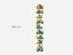 Stavebné stroje Metr textilní prelepiteľná nálepka na stenu výška 160 cm