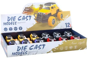 LEAN TOYS Terénne auto 1:32, kovové, gumené kolesá, svetlá, zvuky