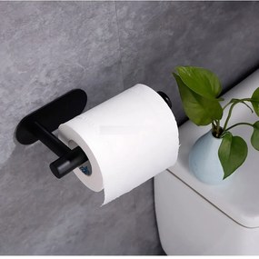 CERANO - Samolepiaci držiak toaletného papiera Reno - čierna matná, CER-CER-479428